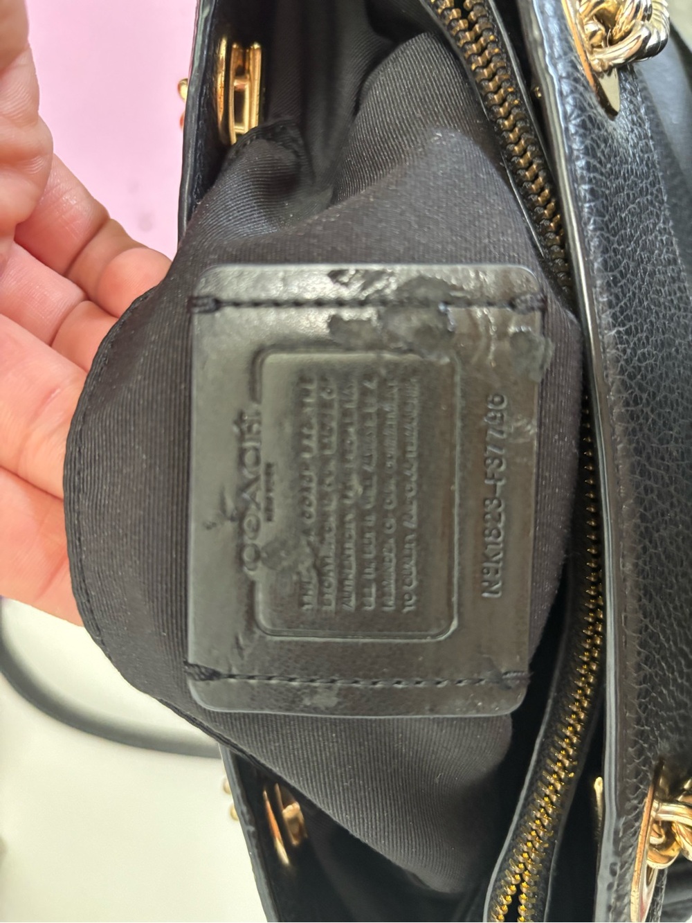 Coach Brooke Chain Carryall Black Pebble Leather (F37796) - Picture 13 of 16